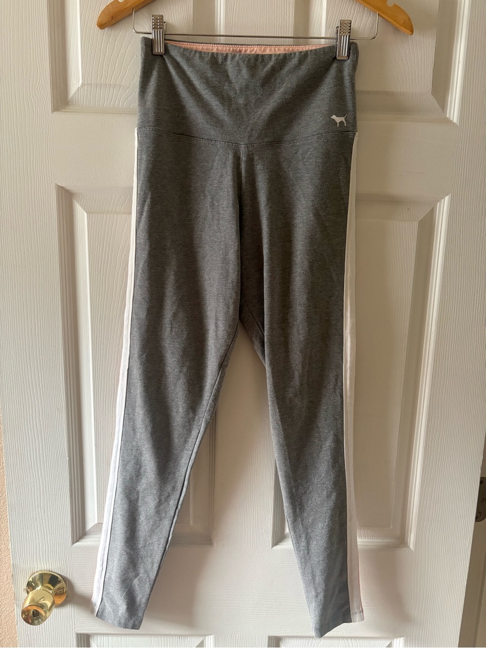 PINK Victoria’s Secret Grey Leggings with Side Stripe